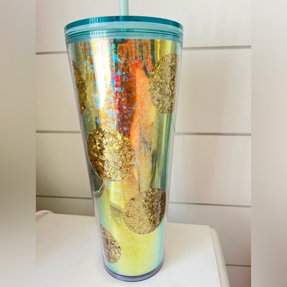 Starbucks Holiday Gold Glitter Polka Dot Tumbler - Picture 2 of 4